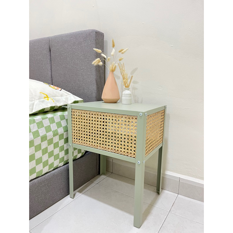 🔥Ready Stock🔥Cane Side Table/ Meja sisi/bedside table rattan/modem wifi ...