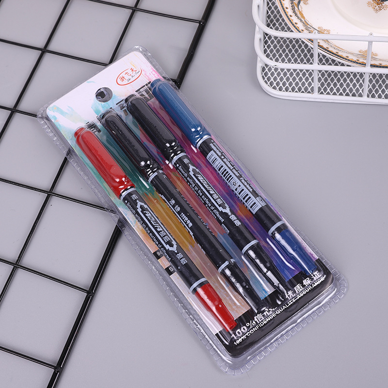 Marker Pen Dual Single Head Black Blue Red Marking water oil based