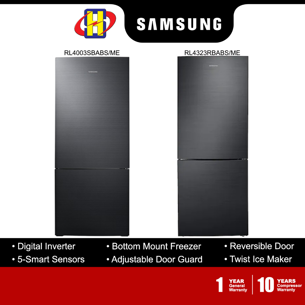 Samsung Refrigerator (500L) Inverter Bottom Mount Freezer 2Door Fridge