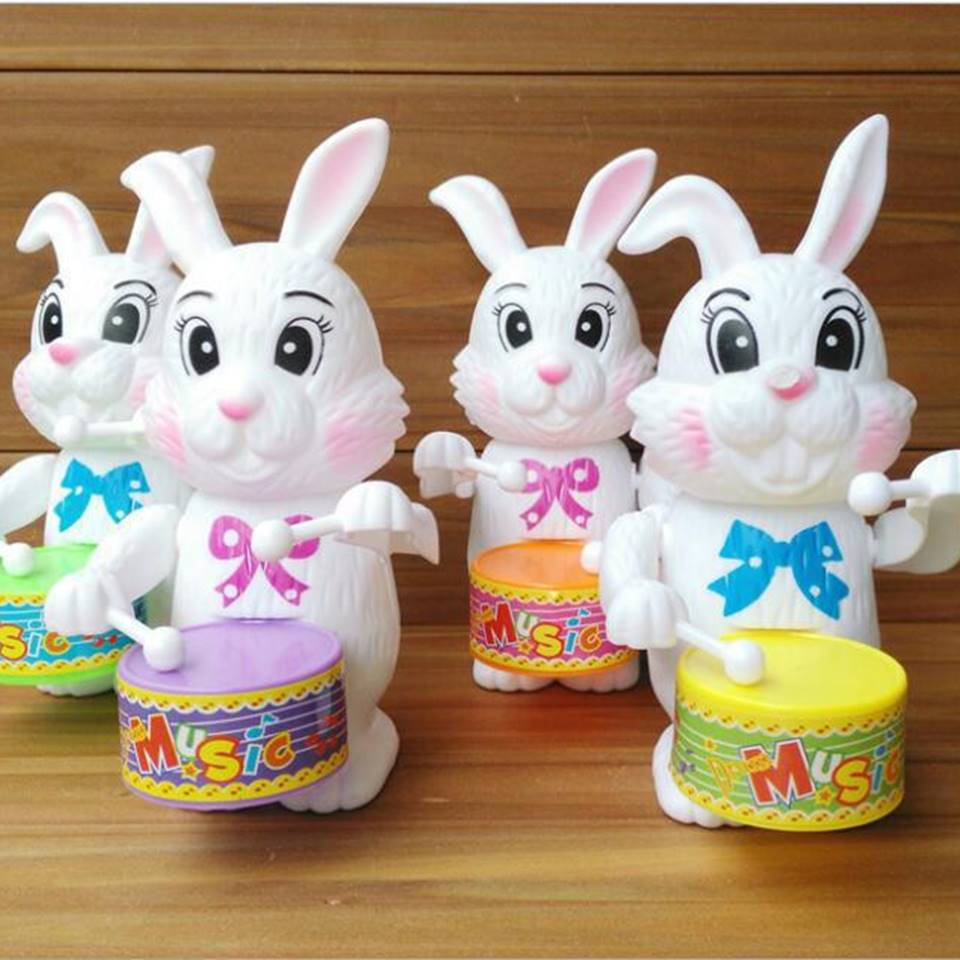 Funny Cute Rabbit With Beating Drum Clockwork Pet Toy(Random) | Shopee ...