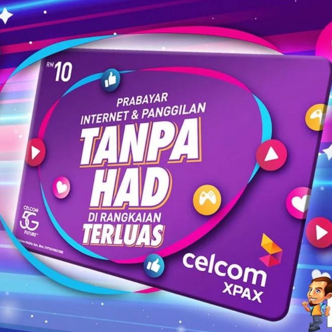 5G Biru New Prepaid Sim Card Unlimited Unlimited