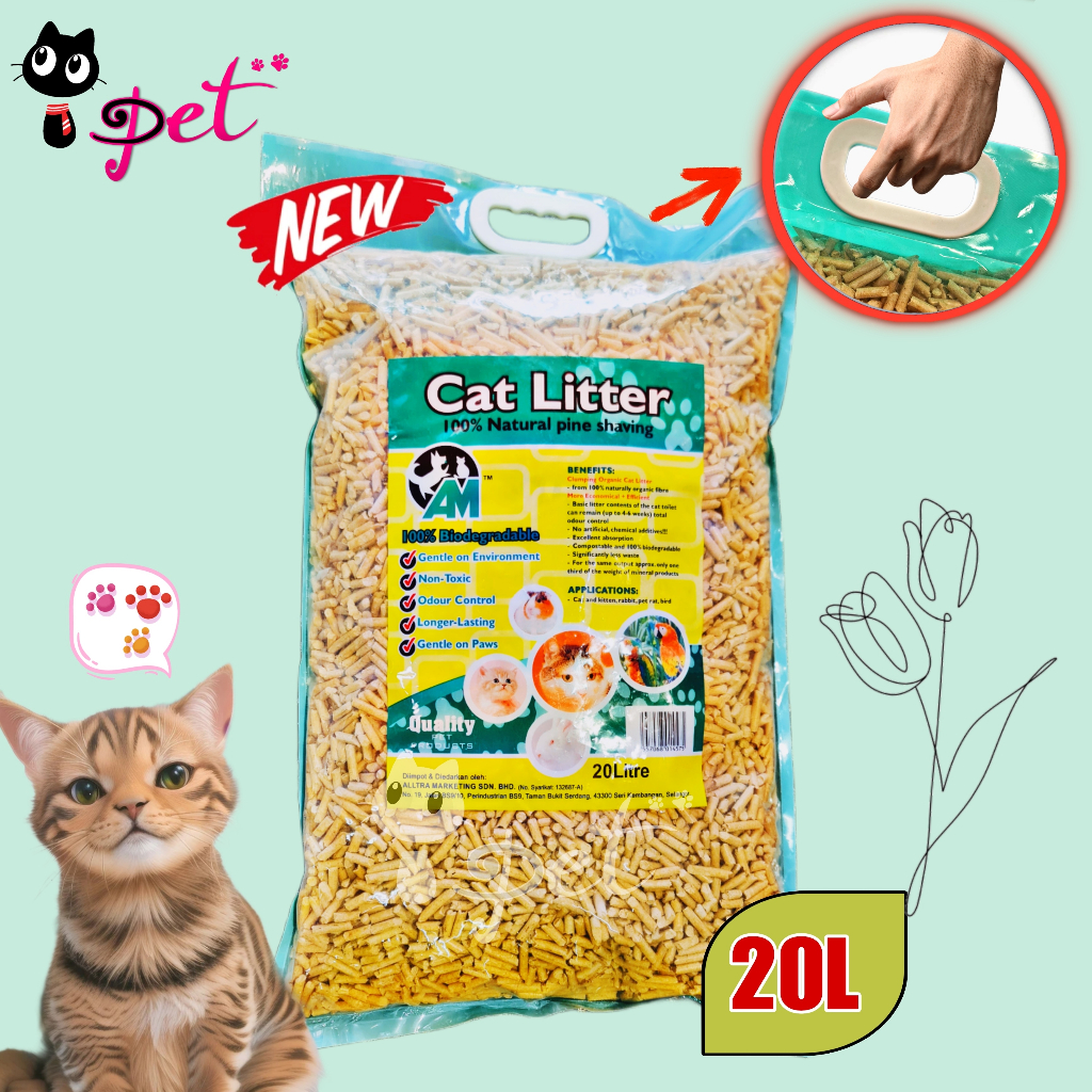 Cat litter 100% Natural pine wood shaving (20 LITRE) | Shopee Malaysia