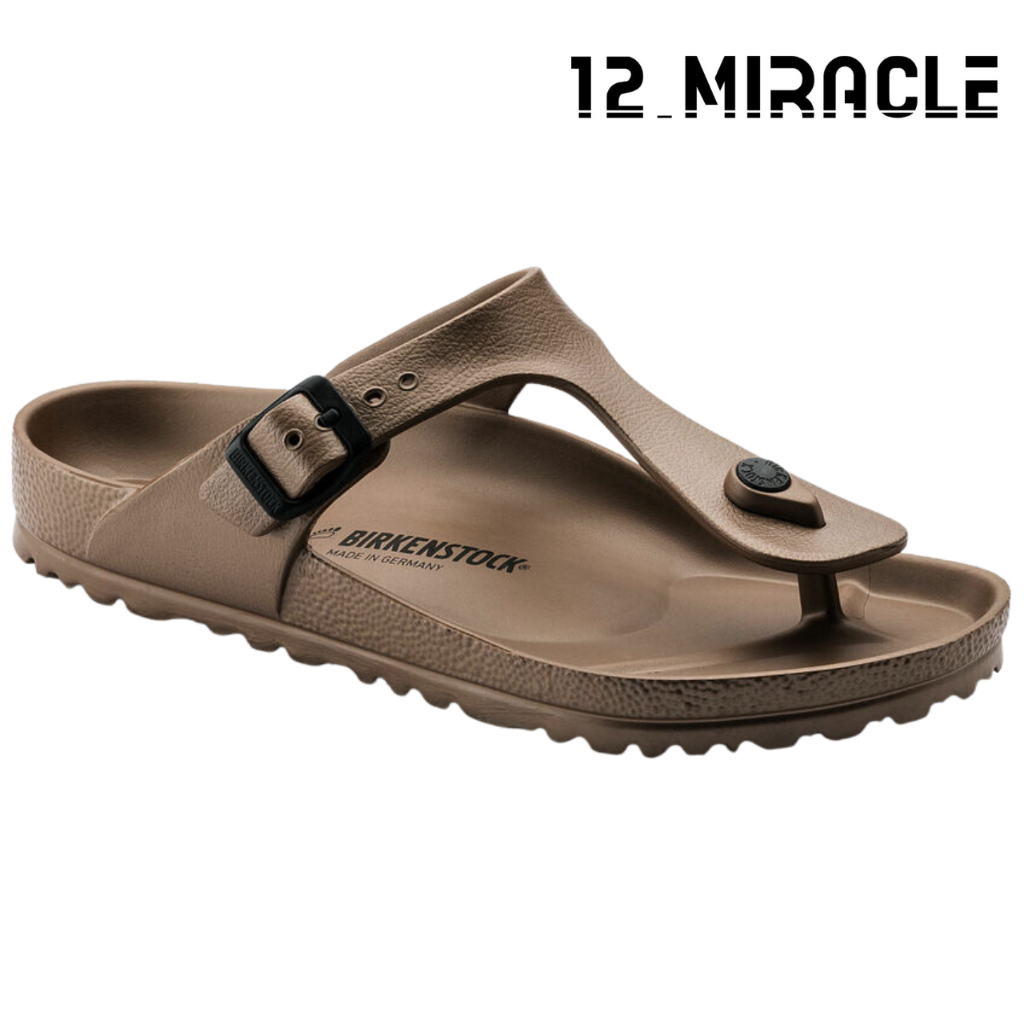 Birkenstock gizeh best sale copper metallic