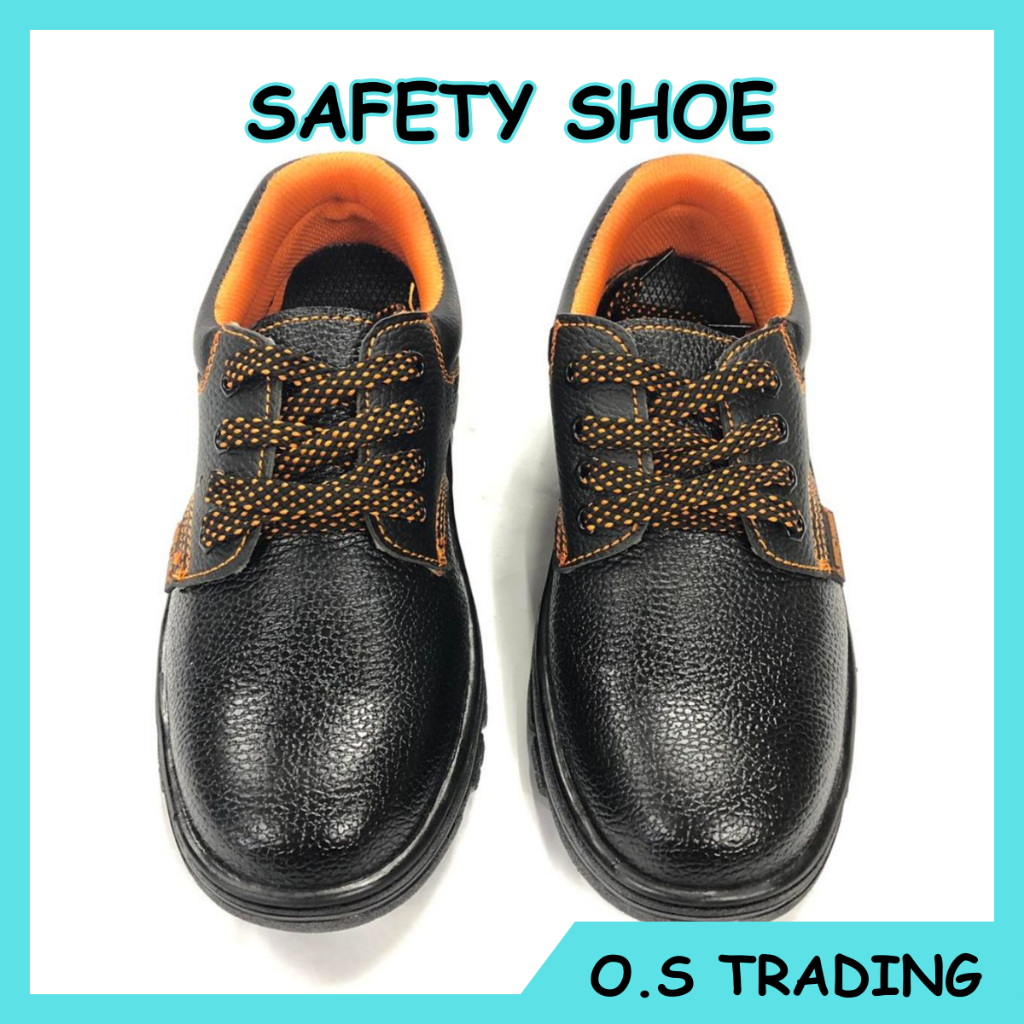AERO FORCE SAFETY SHOE STEEL TOE CAP MID SOLE LOWS CUT BLACK SAFETY BOOTS / Kasut Keselamatan