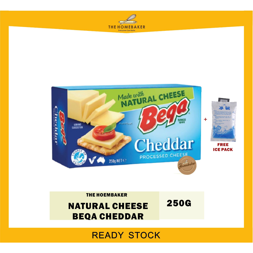Bega Cheddar Cheese 250g Keju Cheddar Processed Cheddar Cheese [packaging baru] HomeBaker
