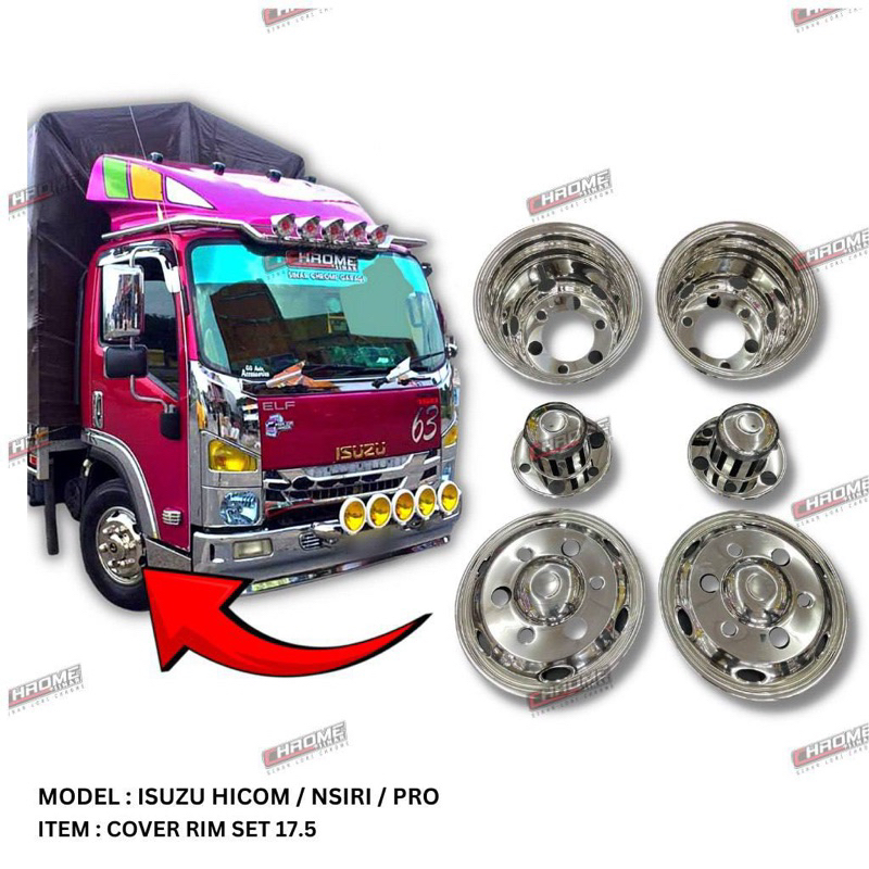 LORI ISUZU HINO FUSO COVER RIM 17.5 CHROME | Shopee Malaysia