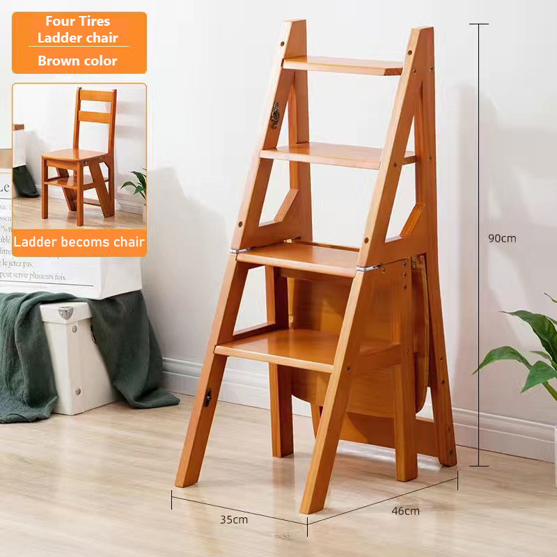 LULU Ladder Chair Stool Chair Folding Dual-use Stair Chair Tangga Kecil ...