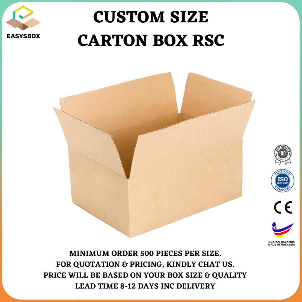 CUSTOMISED CARTON BOX / RSC BOX CUSTOM SIZE/ STORAGE BOX | Shopee Malaysia