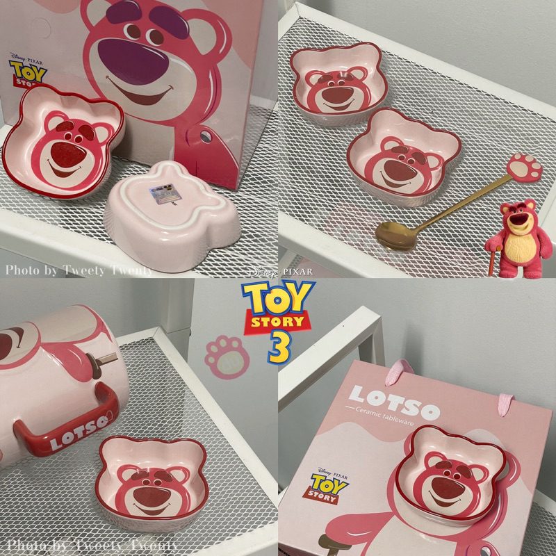 Disney Lotso Strawberry Bear Soy Sauce Seasoning Ceramic Small Plate ...