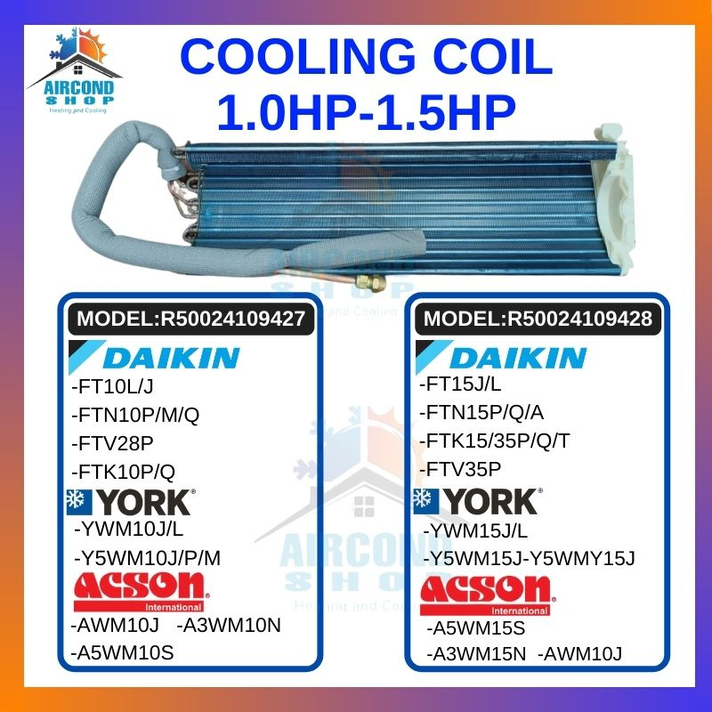 DAIKIN/YORK/ACSON COOLING COIL WALL TYPE INDOOR COOLING COIL 10/15JL