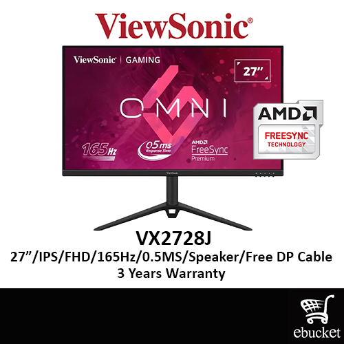 VX2728J - 27 OMNI 1080p 180Hz 0.5ms Ergonomic Gaming Monitor with AMD  FreeSync Premium