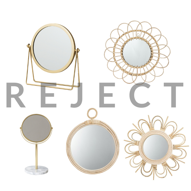 REJECT Gold Black Rattan Marble Wire Singlesided Rotation Dressing