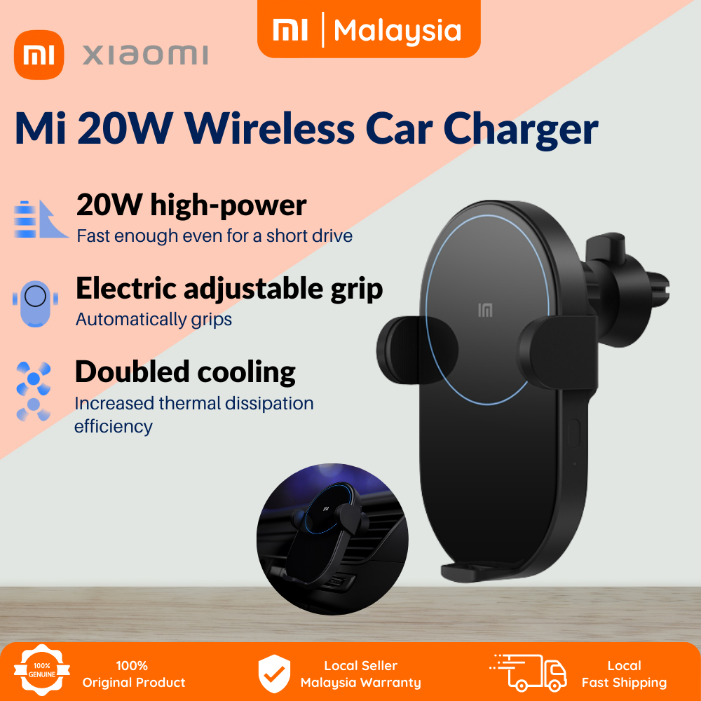 Xiaomi Mi 20W / 50W Wireless Car Charger | Shopee Malaysia
