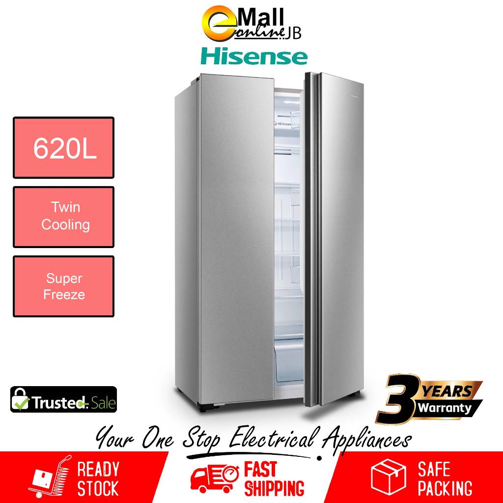 Hisense 620l Side By Side Inverter Refrigerator Rs666n4abniv Rs666n4acniv Shopee Malaysia 3339