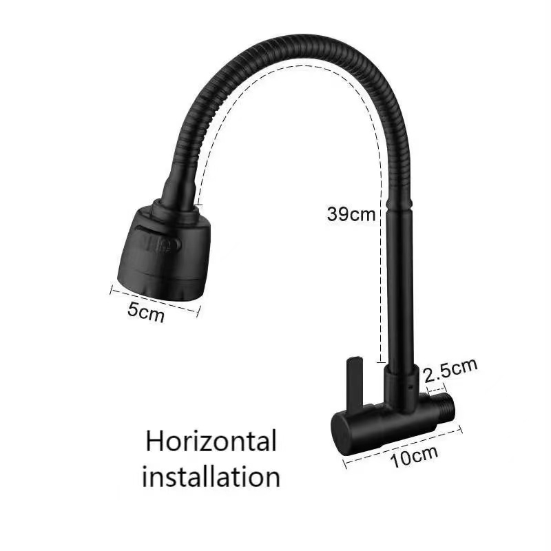 Ready Stock SUS304 Stainless Steel Kitchen Sink Flexible Hose Single