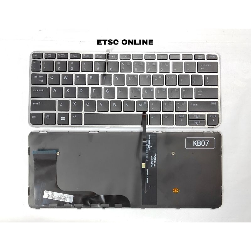 US Laptop Keyboard For HP Elitebook 725 G3 820 828 G4 Backlit Silver Frame