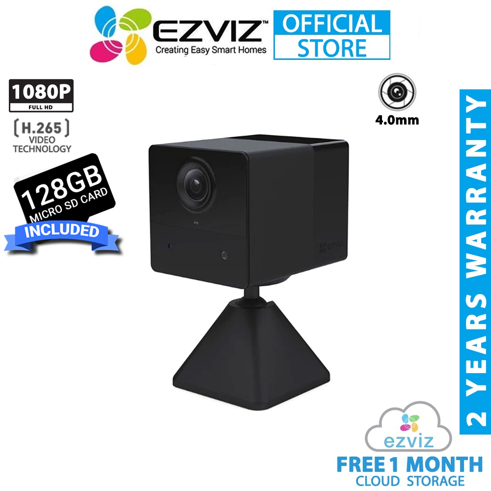 Ezviz BC2 1080P 2MP Indoor WiFi Smart Home Battery Wireless CCTV Security Camera [Free 128GB