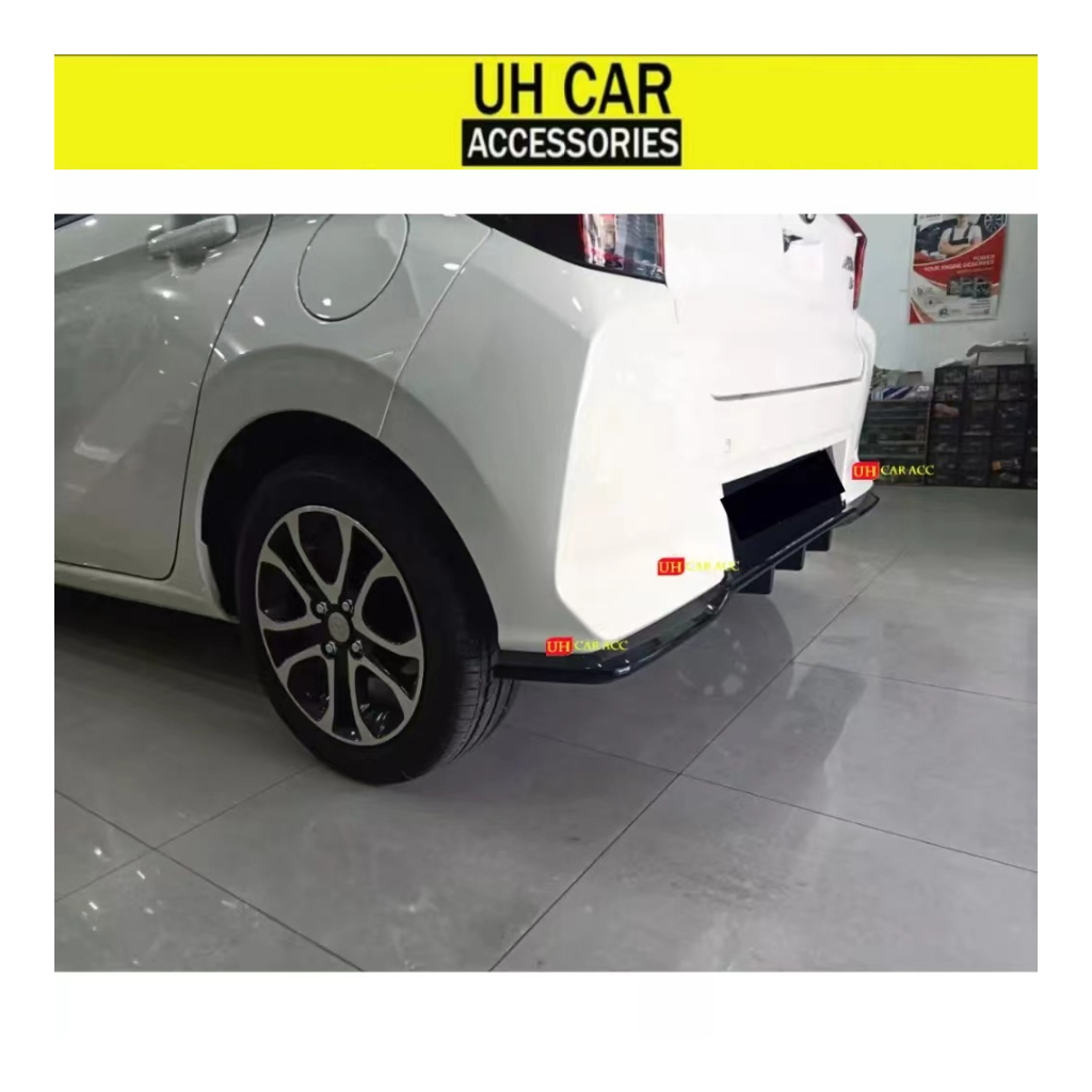 PERODUA AXIA 2023 2024 PP REAR DIFFUSER LIP LIPS BODYKIT WITH PAINT ...