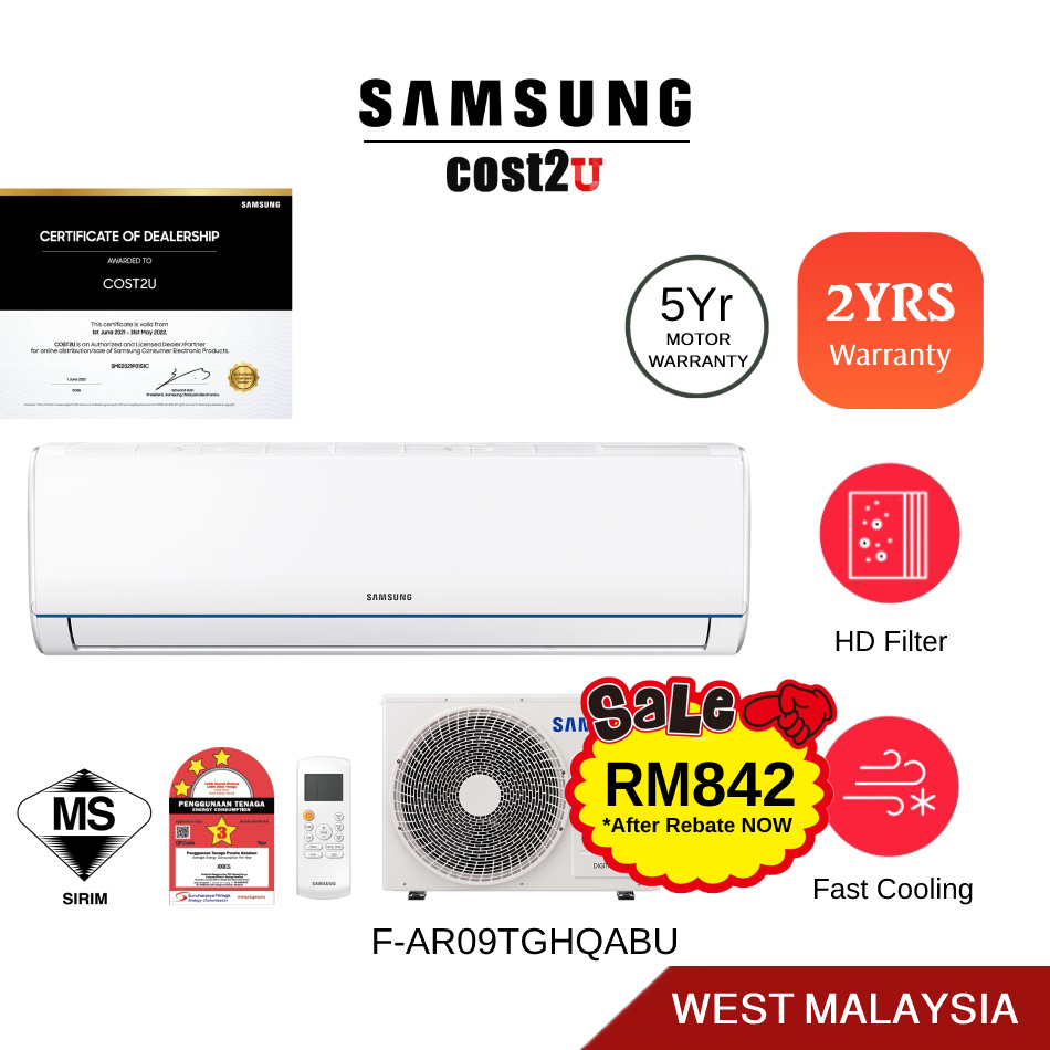 [2 Years Warranty] Samsung SEssential R32 Air Conditioner 1.0HP/1.5HP