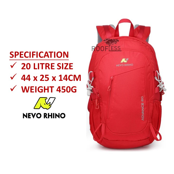 ROOFLESS NEVO RHINO Hiking Backpack 20L 30L Waterproof Hiking Bag