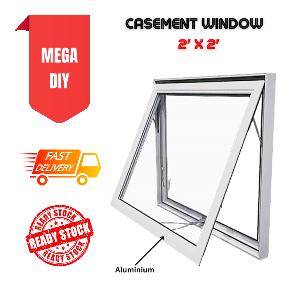 Aluminium Casement Window With Glass Toilet Window Top Hung Window