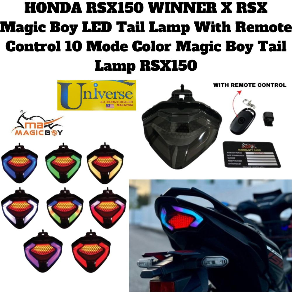 HONDA RSX150 WINNER X RSX Magic Boy LED Tail Lamp With Remote Control ...