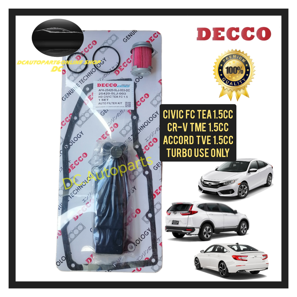 AUTO FILTER HONDA CIVIC TEA FC 1.5 / CRV 1.5 TME TURBO 2017 YEAR
