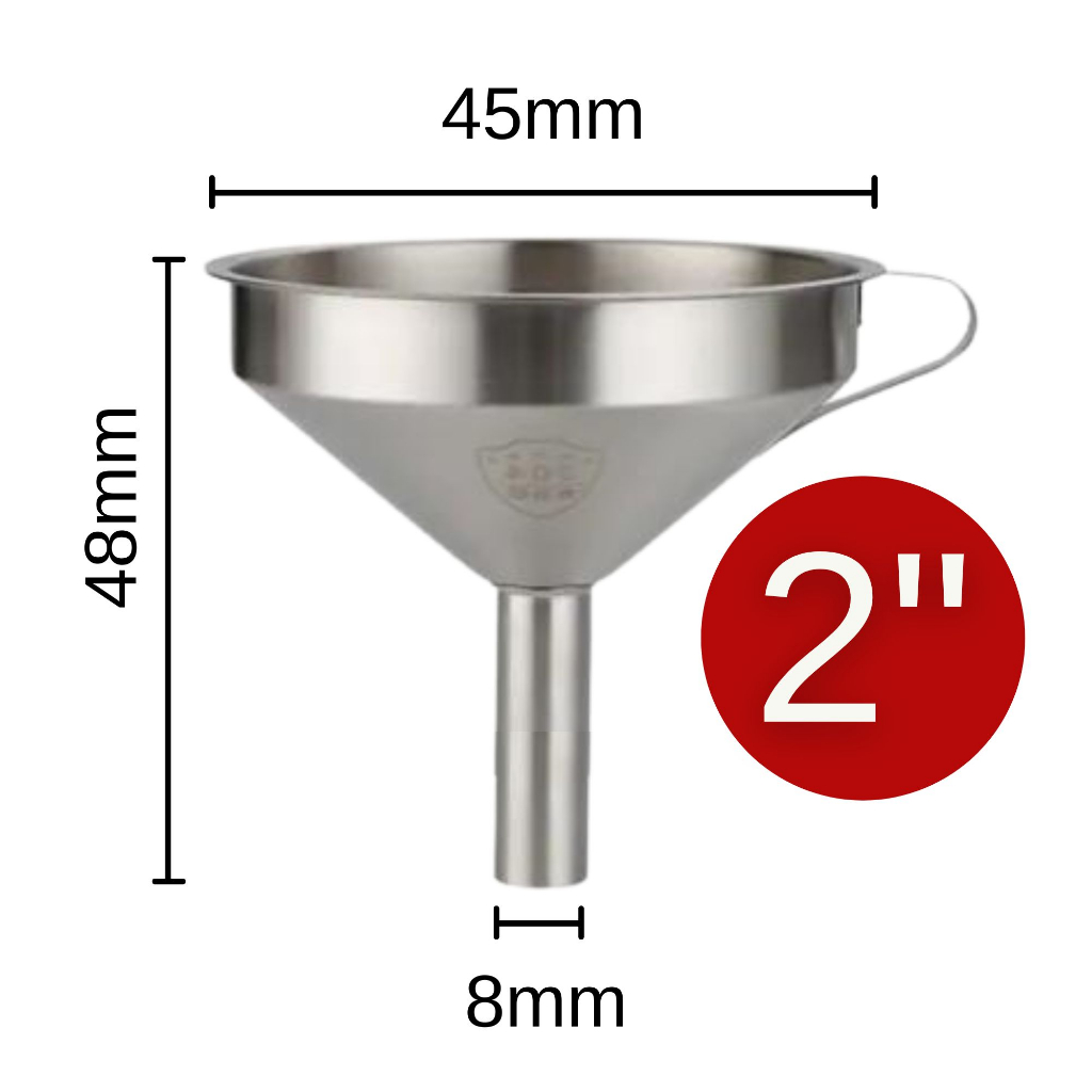 4” 5” 6” / 11CM 13CM 15CM Stainless Steel Filter Funnel Oil Liquid ...