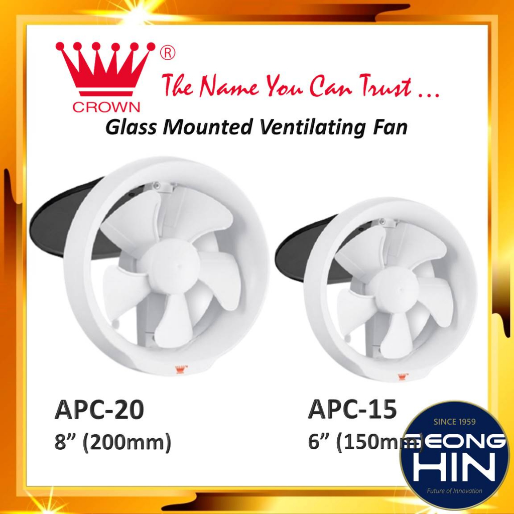 CROWN APC15 150mm 6" & APC20 200mm 8" / KHIND EF06R 6" & EF08R 8" Round