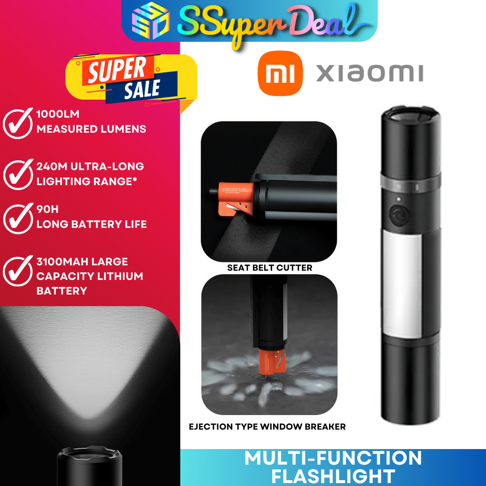 Xiaomi Multi-function Flashlight (1000lm* master light ...