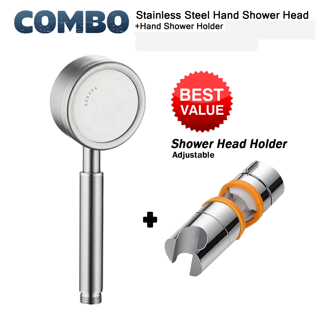 DL304300SS SUS 304 Stainless Steel High Pressure Bathroom Hand Shower