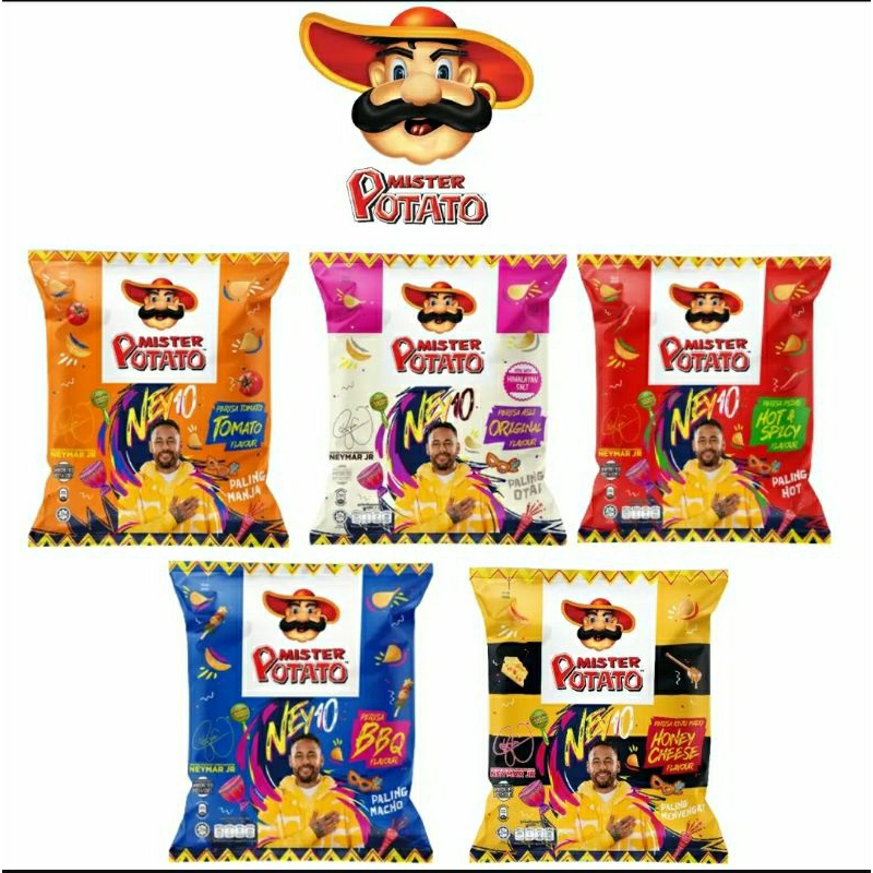 Mister Potato Chips 60g Hotand Spicy Original Bbq Tomato Honey Cheese Shopee Malaysia 9002