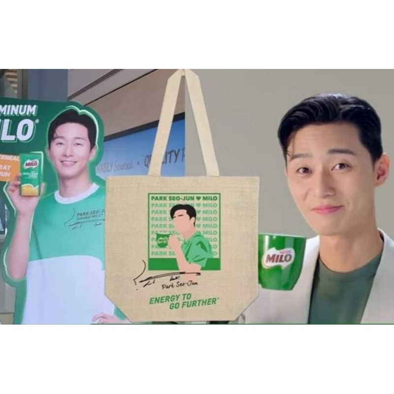 NEW limited edition PARK SEO JOON milo canvas tote bag | Shopee Malaysia