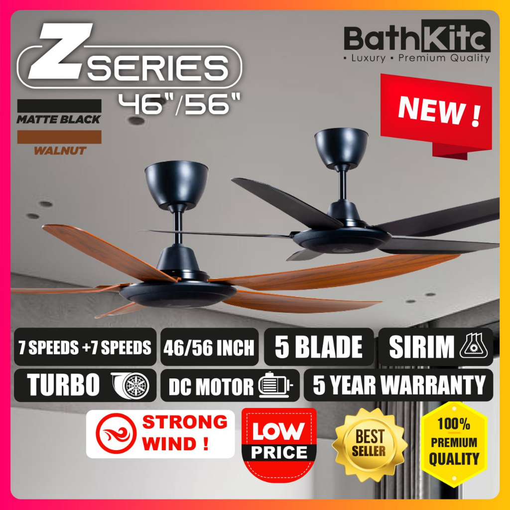 DEKA Ceiling Fan with Remote Control Z SERIES 46 56 HELI CROX GEO PRIME