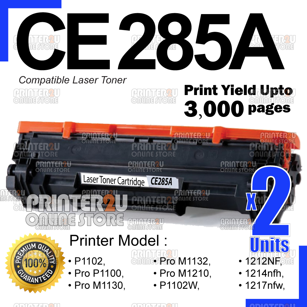 2x Compatible CE285A 85A CE285X CE285XL Toner Cartridge HP LaserJet ...