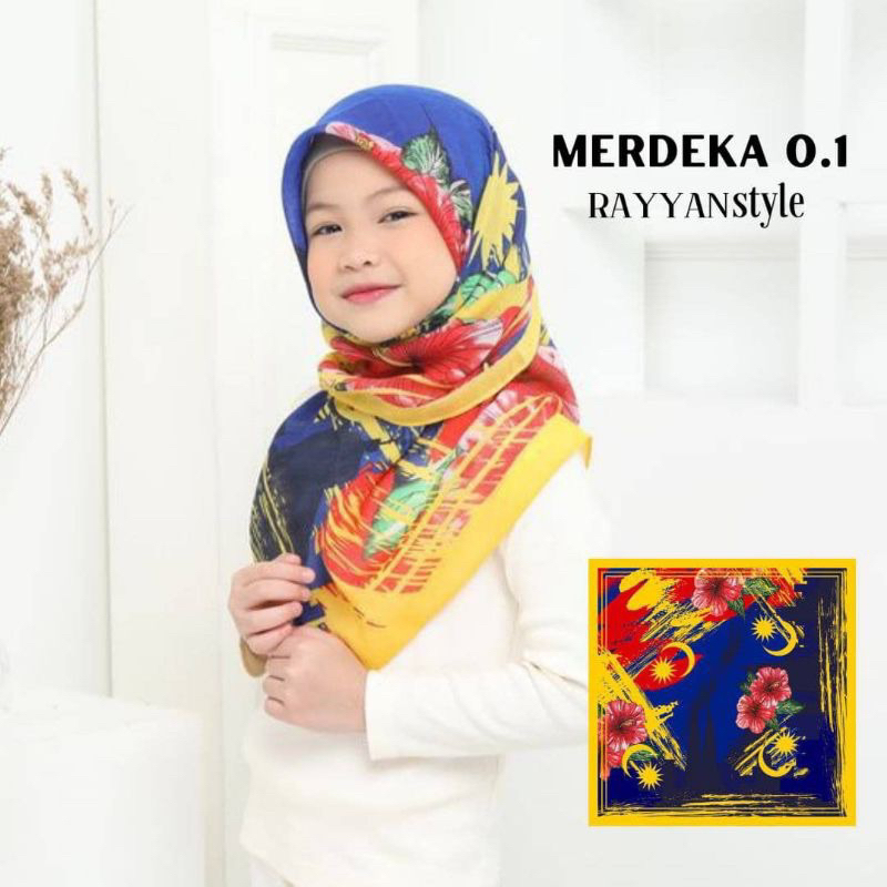 Tudung Bawal Merdeka Budak Cotton Kanak Kanak Hari Kebangsaan 31 Ogos ...