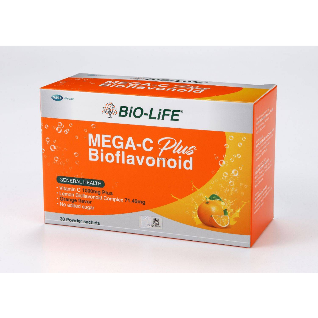 Biolife MegaC Plus Bioflavonoid Sachet 30's (Vitamin C) Shopee Malaysia