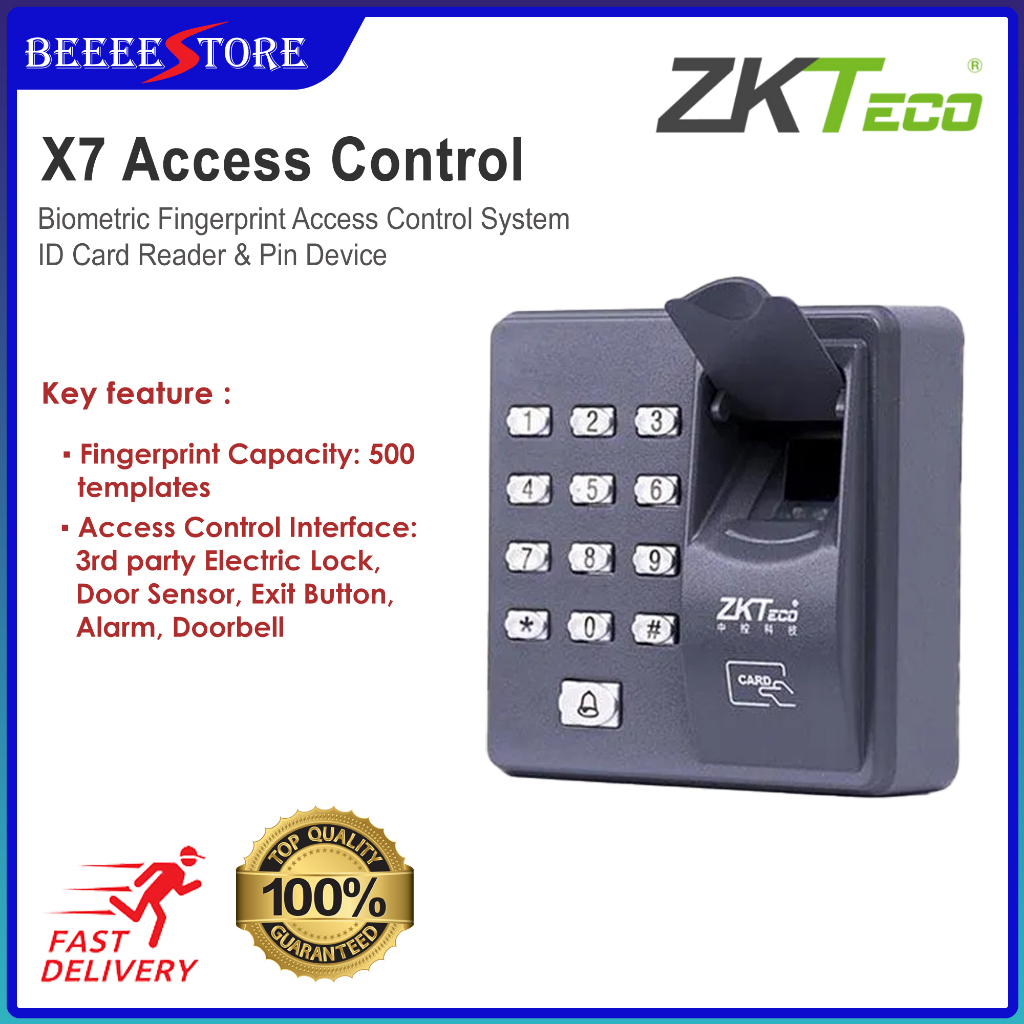 ZKTeco X7 Biometric Fingerprint Access Control System, ID Card Reader