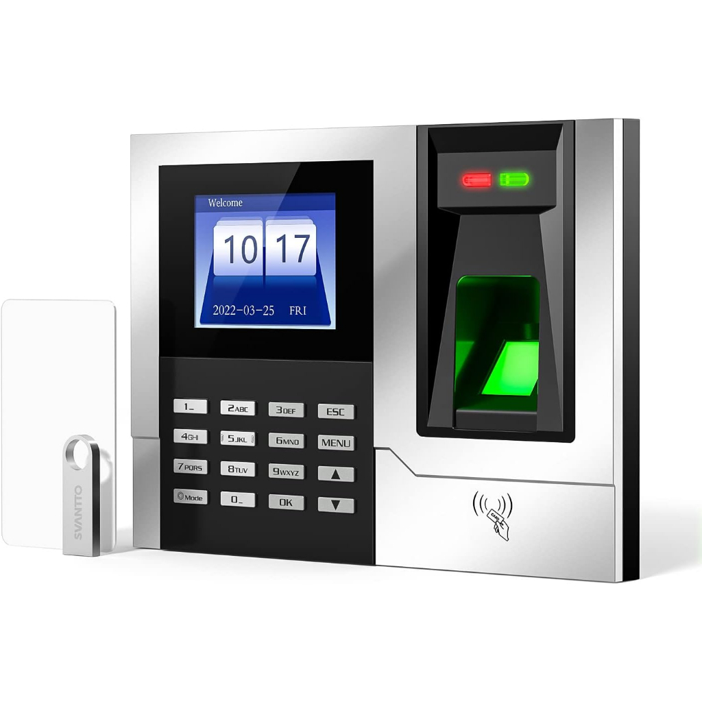SVANTTO Fingerprint Biometric Time Attendance Time Clock for Employees