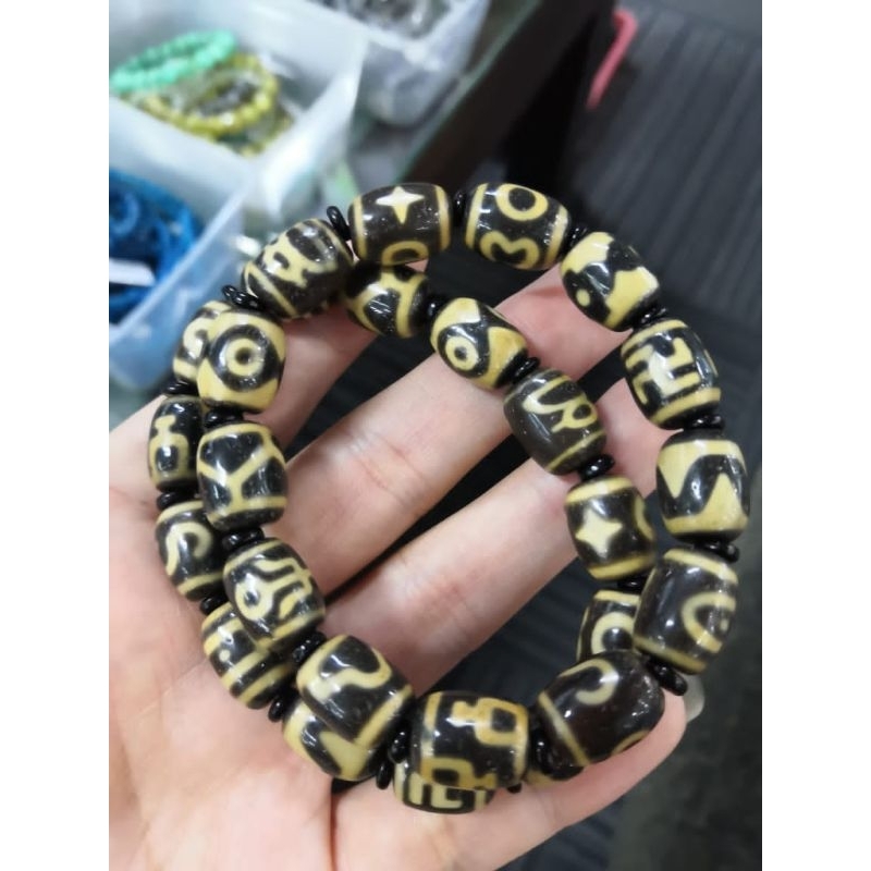 Tibetan Pure Mini Dzi Beads 10x13mm 至純天珠13迷你天珠 | Shopee Malaysia