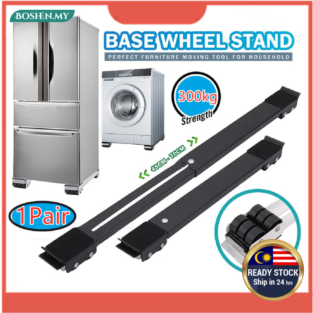 Adjustable Movable Fridge Stand Refrigerator Base with Wheel 70cm