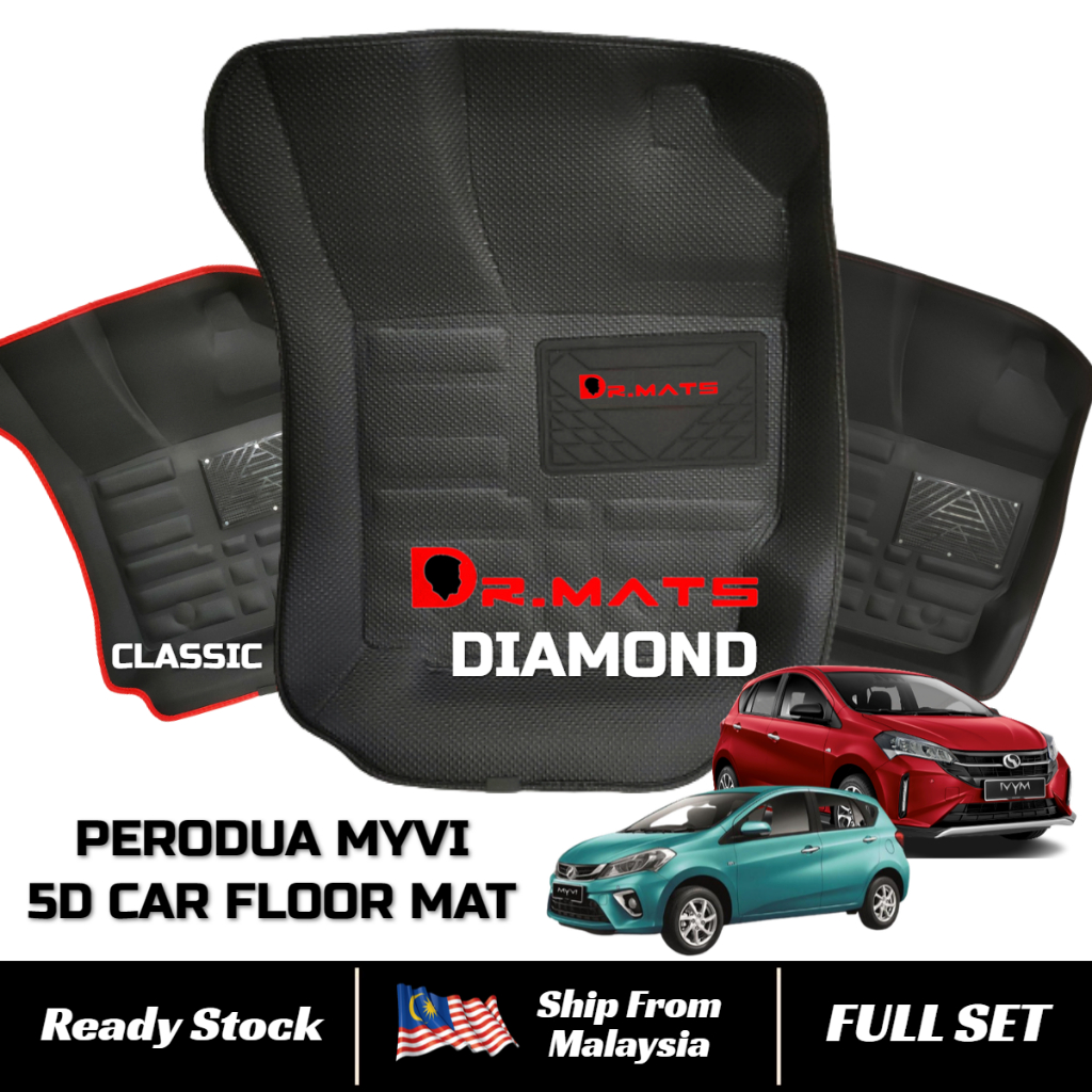 [1 SET] 5D Carpet Perodua Myvi GEN3 / Facelift 20182023 Dr.Mats