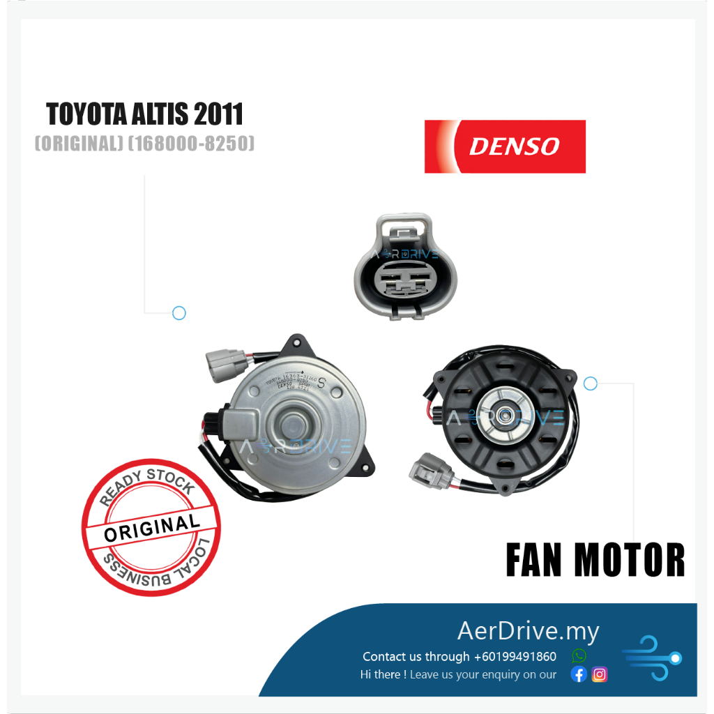 DENSO TOYOTA ALTIS 2011 / Camry Hybrid 2015 Fan Motor (168000-8250 ...