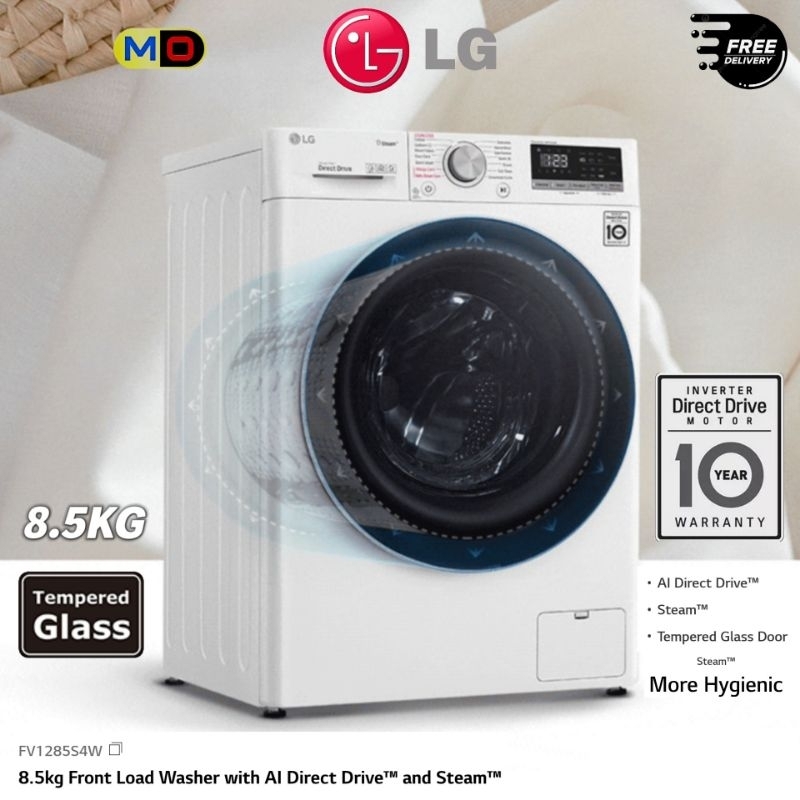 LG 8.5kg, Slim AI Direct Drive Front Load Washing Machine FV1285S4W FV1285S4W Shopee Malaysia