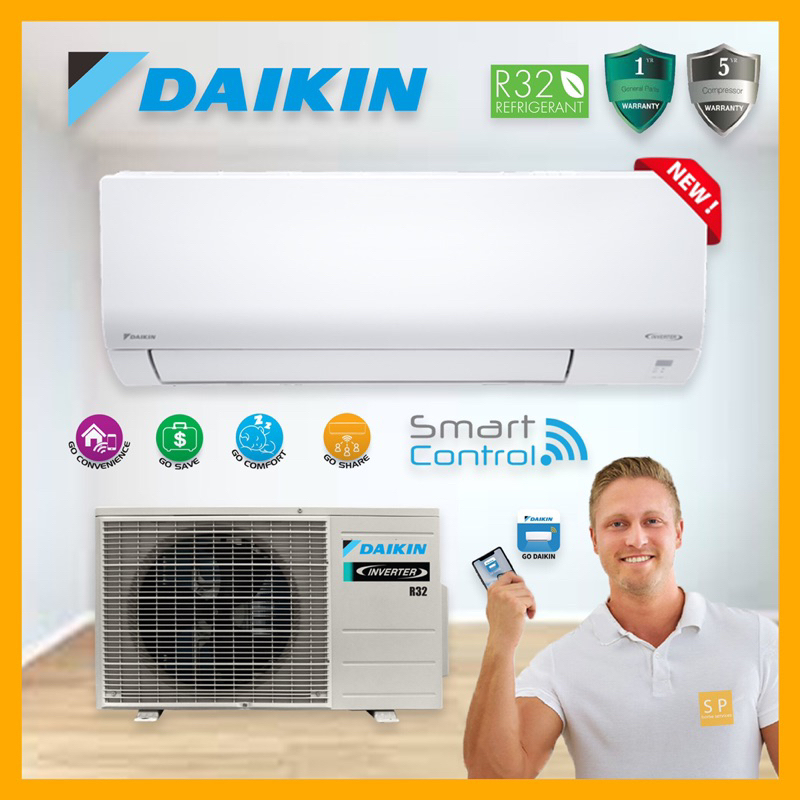 Daikin Inverter 1hp 1 5hp 2hp 2 5hp Air Conditioner Ftkf R32