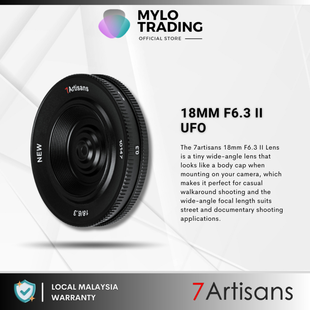 7artisans 18mm F6.3 II UFO Lens Compatible with APSC Sony EMount Mirrorless Cameras A5000
