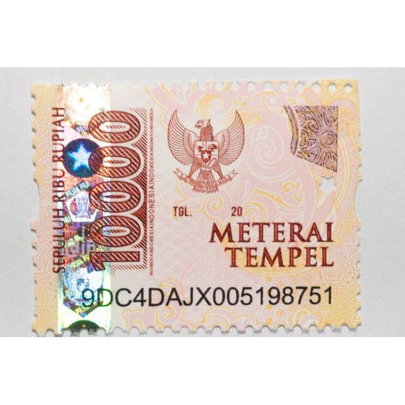 PRODUK INDONESIA READY STOCK MATERAI METERAI TEMPEL / PATCH SEAL 10K ...
