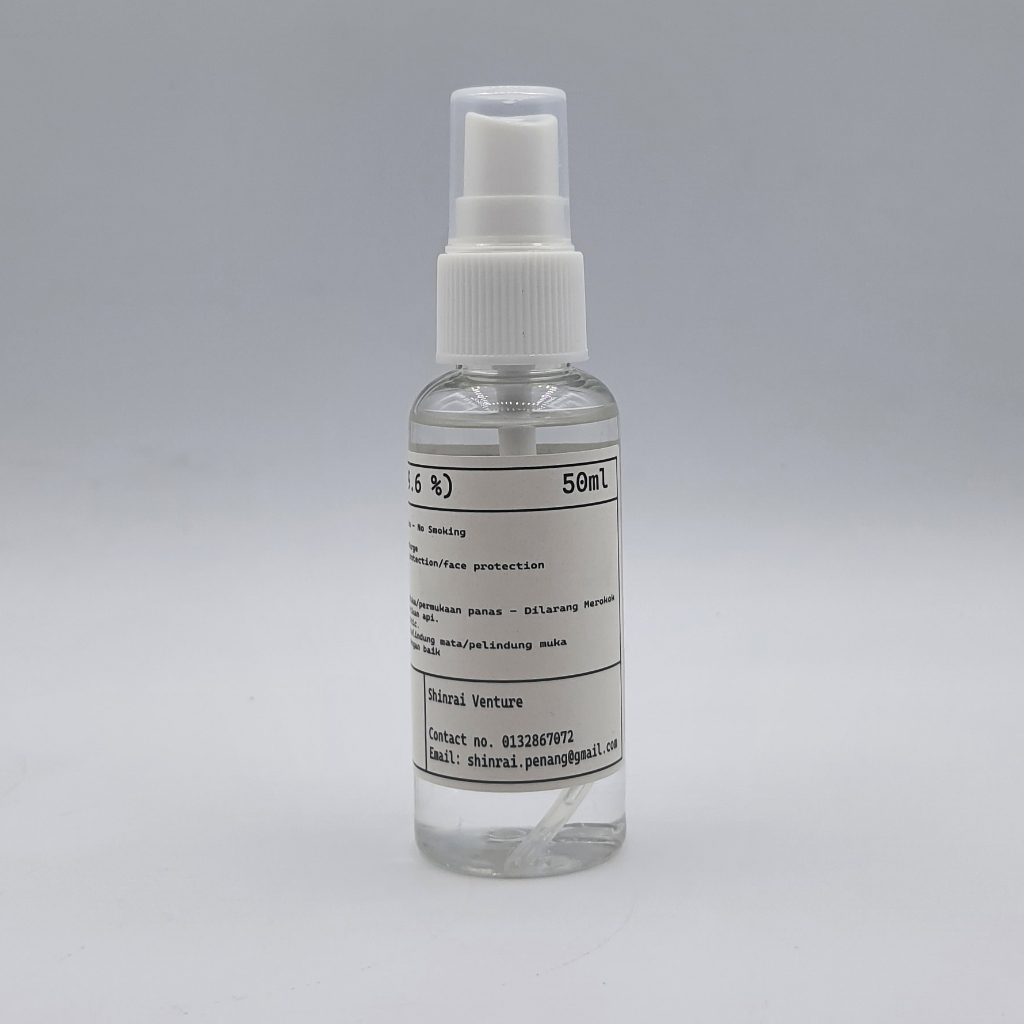 Isopropyl Alcohol (IPA) 99.6 Transparent Spray/Squeeze bottle 100ml