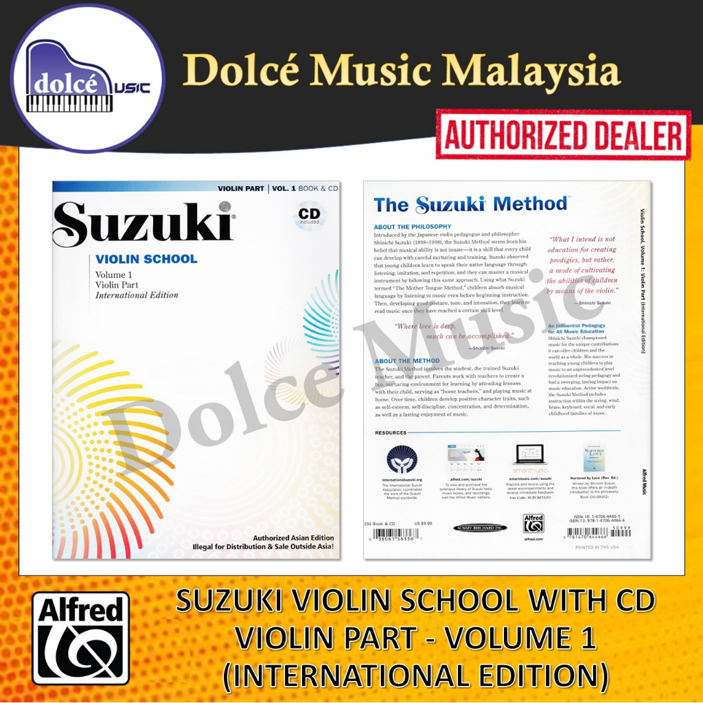 Alfred - Suzuki Violin School With CD - Violin Part - Volume 1 To ...