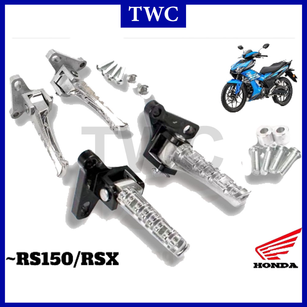 Twc Rs150 Rsx150 Winner X Racing Rear Footrest With Bracket Stay Bar Set Pemijak Kaki Belakang 6584